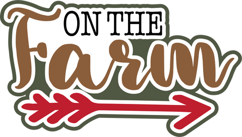 On the Farm - Scrapbook Page Title Die Cut