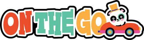 On the Go - Scrapbook Page Title Sticker