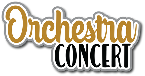 Orchestra Concert - Scrapbook Page Title Die Cut