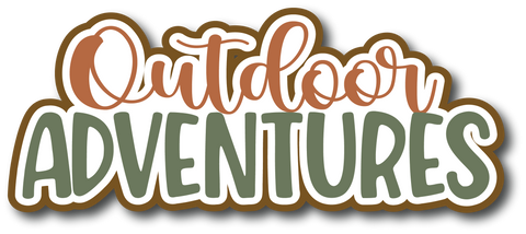 Outdoor Adventures - Scrapbook Page Title Die Cut