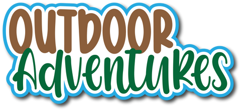 Outdoor Adventures - Scrapbook Page Title Die Cut