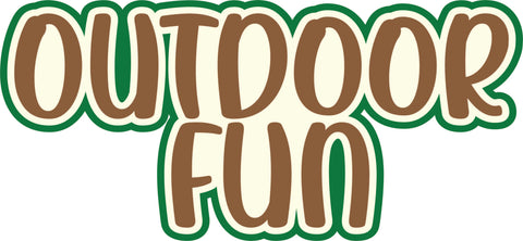 Outdoor Fun - Scrapbook Page Title Die Cut
