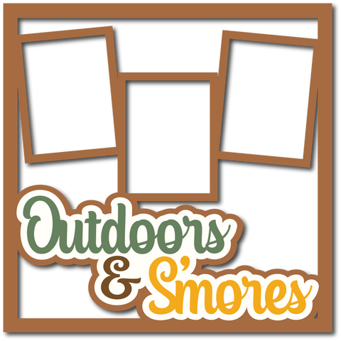 Outdoors & S'mores - Layered Overlay - Digital Cut File - SVG - INSTANT DOWNLOAD