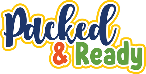 Packed & Ready - Scrapbook Page Title Sticker
