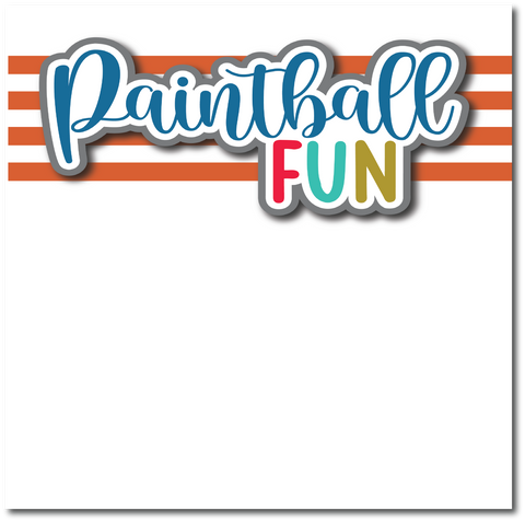 Paintball Fun - Printed Premade Scrapbook Page 12x12 Layout