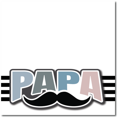 Papa - Printed Premade Scrapbook Page 12x12 Layout
