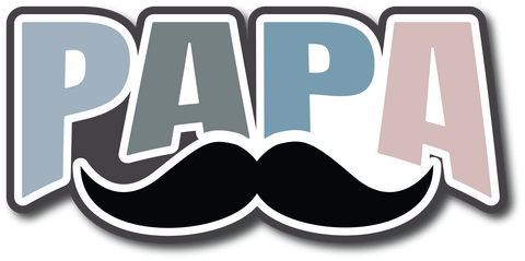 Papa- Scrapbook Page Title Sticker