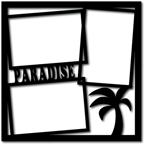 Paradise - 3 Frames - Digital Cut File - SVG - INSTANT DOWNLOAD