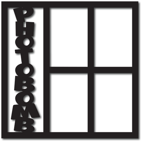 Photobomb - 4 Vertical Frames - Digital Cut File - SVG - INSTANT DOWNLOAD