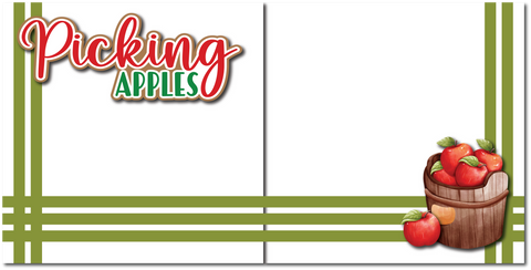 Picking Apples - Printed Premade Scrapbook (2) Page 12x12 Layout