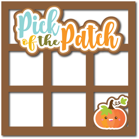 Pick of the Patch - 6 Square Frames - Scrapbook Page Layered Overlay Kit