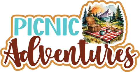 Picnic Adventures - Scrapbook Page Title Die Cut