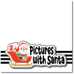 Pictures with Santa - Printed Premade Scrapbook Page 12x12 Layout