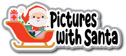 Pictures with Santa - Scrapbook Page Title Die Cut