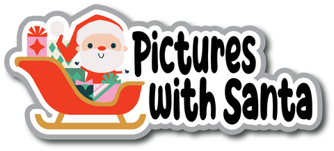Pictures with Santa - Scrapbook Page Title Die Cut