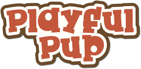 Playful Pup - Scrapbook Page Title Die Cut