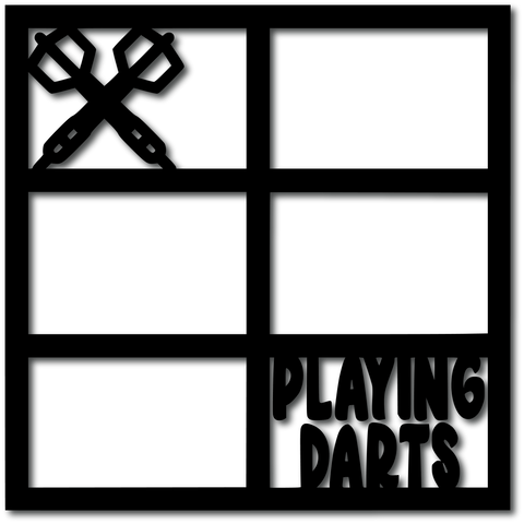 Playing Darts - 6 Frames - Digital Cut File - SVG - INSTANT DOWNLOAD