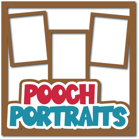 Pooch Portrait - 3 Frames - Layered Overlay - Digital Cut File - SVG - INSTANT DOWNLOAD