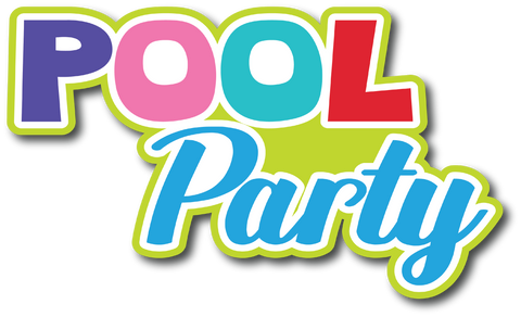 Pool Party - Scrapbook Page Title Die Cut
