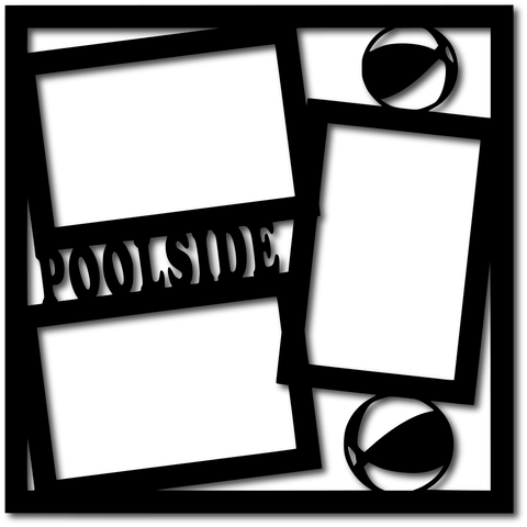 Poolside - 3 Frames - Digital Cut File - SVG - INSTANT DOWNLOAD