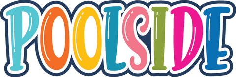 Poolside - Scrapbook Page Title Sticker