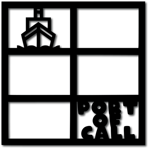 Port of Call - 6 Frames - Digital Cut File - SVG - INSTANT DOWNLOAD