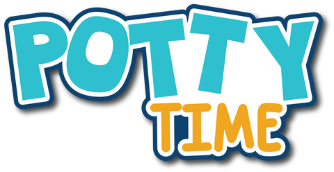 Potty Time - Scrapbook Page Title Die Cut