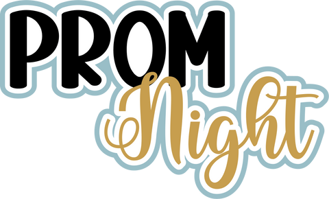 Prom Night - Scrapbook Page Title Die Cut