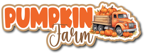 Pumpkin Farm - Scrapbook Page Title Die Cut