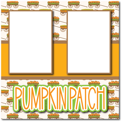 Pumpkin Patch - Printed Premade Scrapbook Page 12x12 Layout