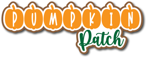 Pumpkin Patch - Scrapbook Page Title Die Cut