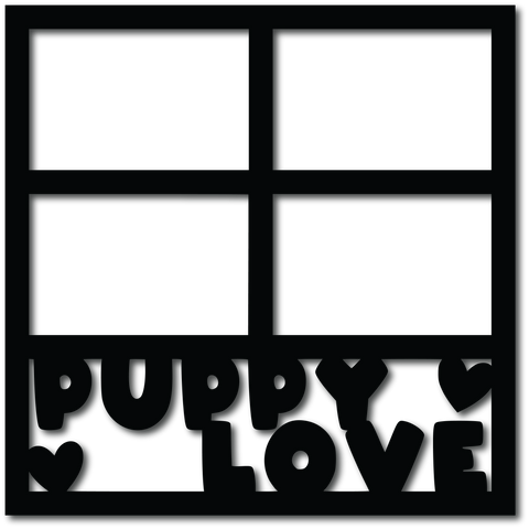 Puppy Love - 4 Frames - Digital Cut File - SVG - INSTANT DOWNLOAD