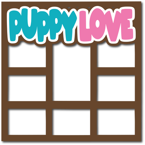 Puppy Love - 8 Frames - Layered Overlay - Digital Cut File - SVG - INSTANT DOWNLOAD