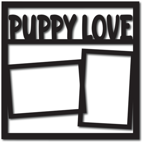 Puppy Love - 2 Frames - Digital Cut File - SVG - INSTANT DOWNLOAD