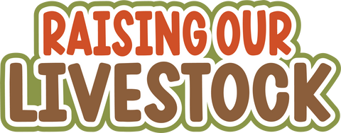 Raising Our Livestock - Scrapbook Page Title Die Cut