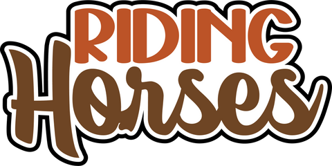 Riding Horese - Scrapbook Page Title Sticker