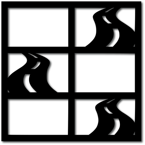 Roads - Streets - 6 Frames - Digital Cut File - SVG - INSTANT DOWNLOAD