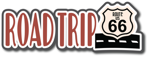 Road Trip - Scrapbook Page Title Die Cut