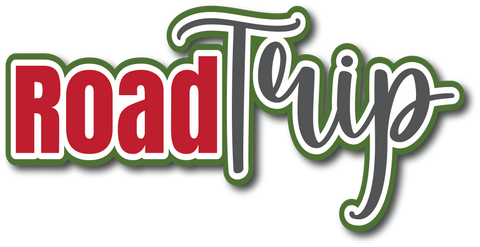 Road Trip - Scrapbook Page Title Die Cut