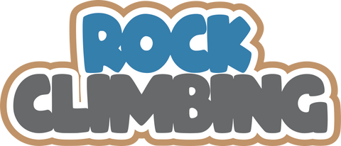 Rock Climbing - Scrapbook Page Title Die Cut