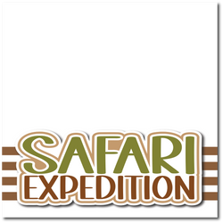 Safari Expedition - Printed Premade Scrapbook Page 12x12 Layout