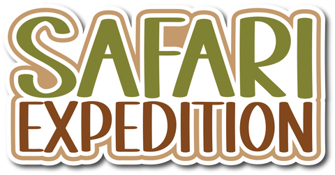 Safari Expedition - Scrapbook Page Title Die Cut