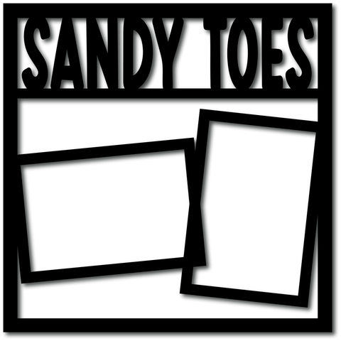 Sandy Toes - 2 Frames - Digital Cut File - SVG - INSTANT DOWNLOAD