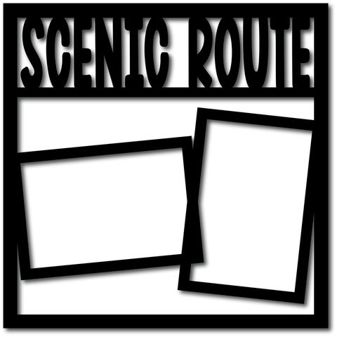 Scenic Route - 2 Frames - Digital Cut File - SVG - INSTANT DOWNLOAD