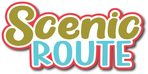 Scenic Route - Scrapbook Page Title Sticker
