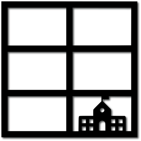 School - 6 Frames - Digital Cut File - SVG - INSTANT DOWNLOAD