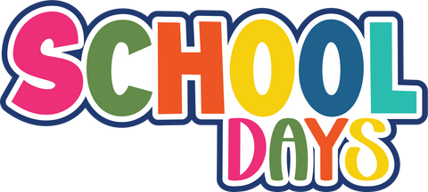 School Days - Scrapbook Page Title Sticker