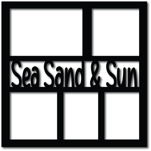 Sea Sand & Sun - 5 Frames - Digital Cut File - SVG - INSTANT DOWNLOAD