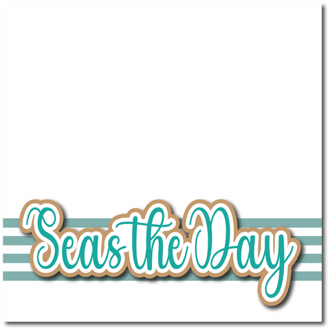 Seas the Day - Printed Premade Scrapbook Page 12x12 Layout