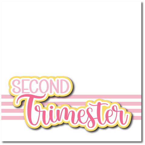 Second Trimester - Printed Premade Scrapbook Page 12x12 Layout